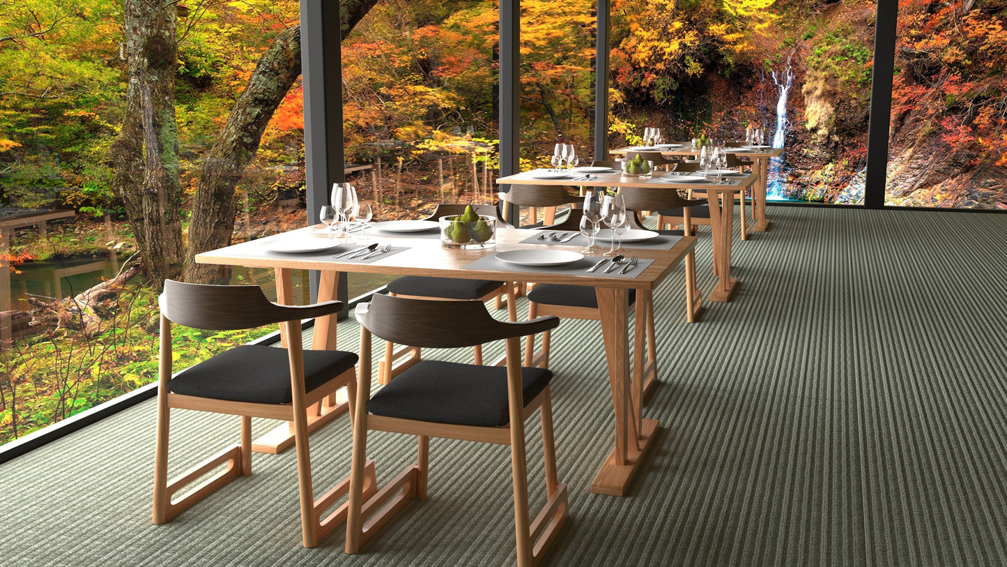 和室椅子テーブル_旅館家具_アームチェア, ダイニングチェア, チェア_くつろぎ-チェア3-walnut-H_八木研_ヤギケン_yagiken