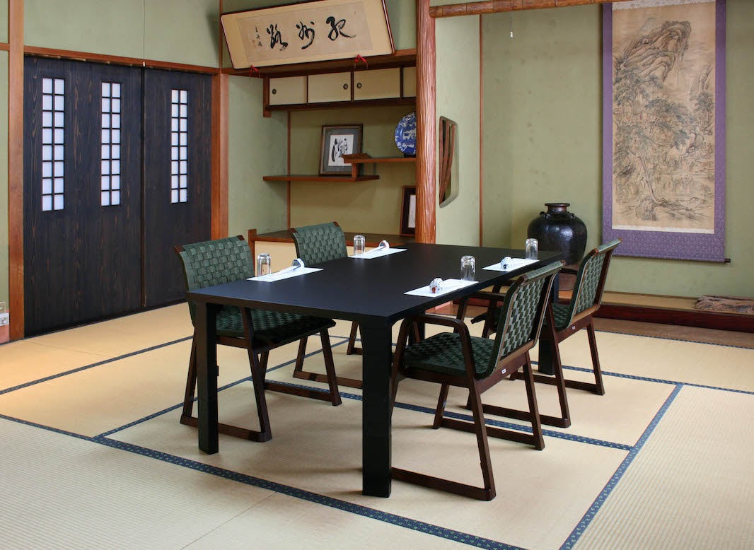 和室椅子テーブル_旅館家具_アームチェア, ダイニングチェア, チェア_飛鳥チェア3-350-グリーン_八木研_ヤギケン_yagiken