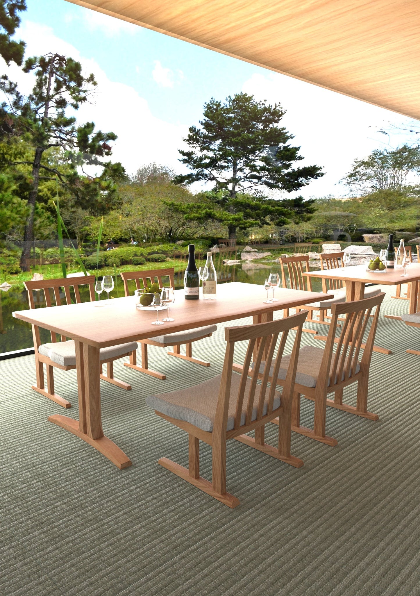 和室椅子テーブル_旅館家具_アームチェア, ダイニングチェア, チェア_たのし-アームチェアH-DB色テール83_八木研_ヤギケン_yagiken