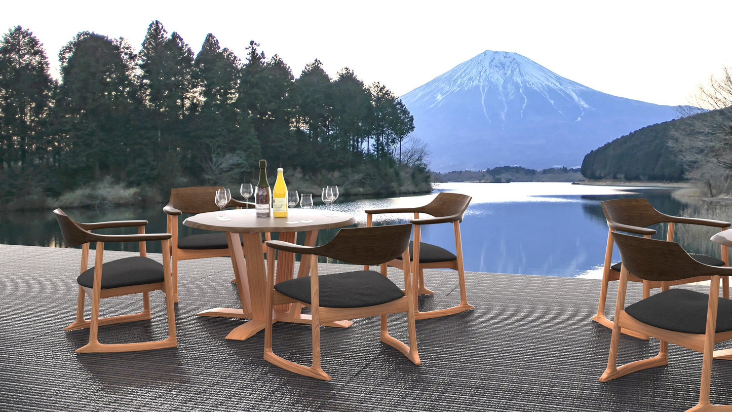 和室椅子テーブル_旅館家具_アームチェア, ダイニングチェア, チェア, ラウンジチェア_くつろぎ-ラウンジチェア2_八木研_ヤギケン_yagiken