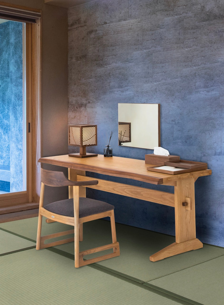 和室椅子テーブル_旅館家具_アームチェア, ダイニングチェア, チェア_くつろぎ-チェア3-walnut-L_八木研_ヤギケン_yagiken