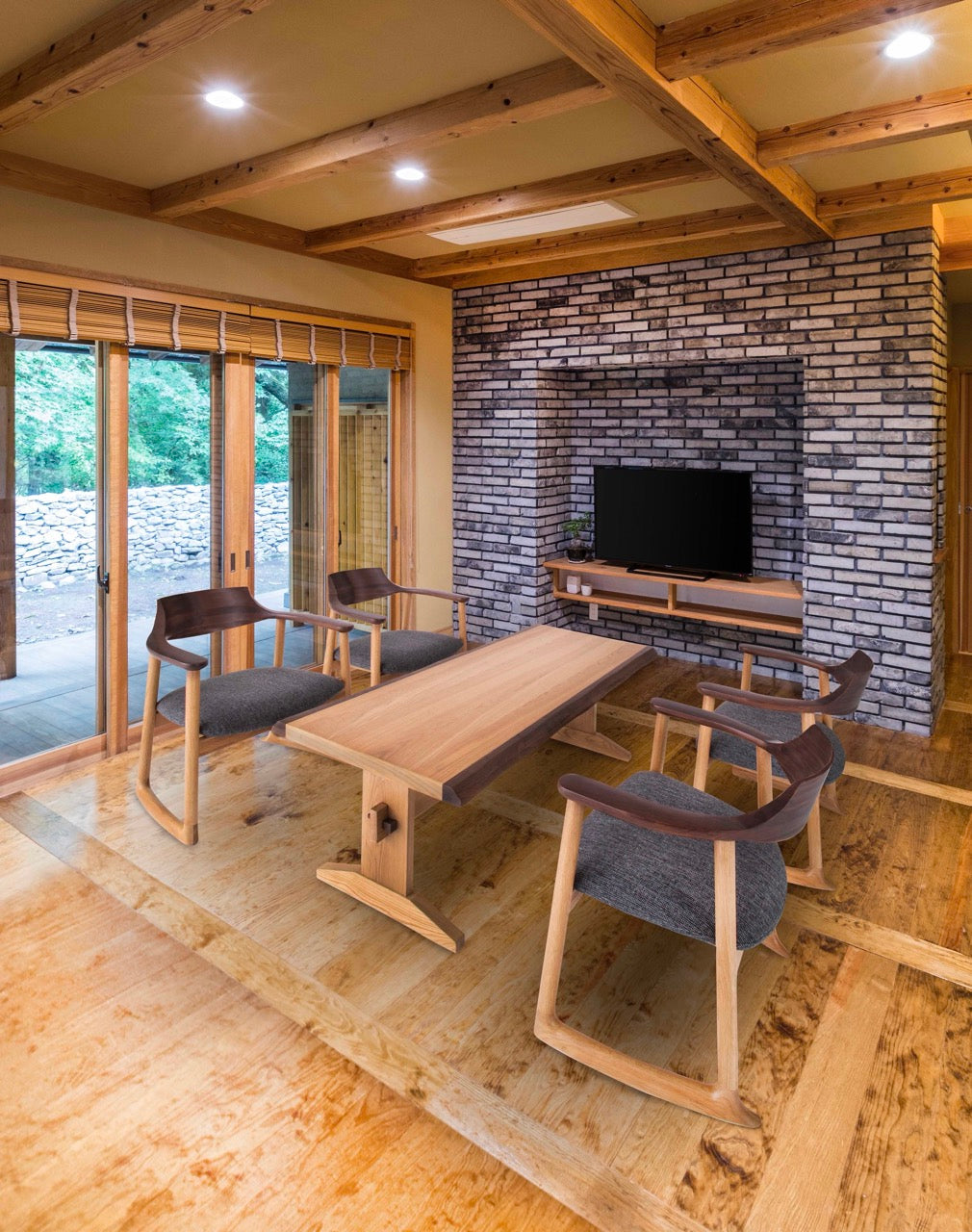 和室椅子テーブル_旅館家具_アームチェア, ダイニングチェア, チェア, ラウンジチェア_くつろぎ-ラウンジチェア2_八木研_ヤギケン_yagiken