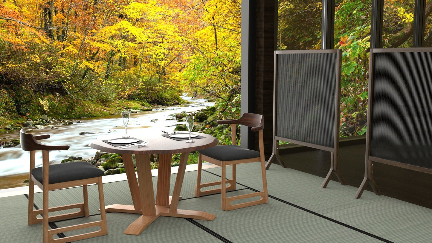 和室椅子テーブル_旅館家具_スタッキング衝立(ついたて)_八木研_ヤギケン_yagiken
