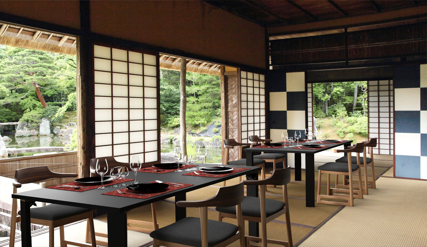 和室椅子テーブル_旅館家具_アームチェア, ダイニングチェア, チェア_くつろぎ-チェア3-walnut-H_八木研_ヤギケン_yagiken