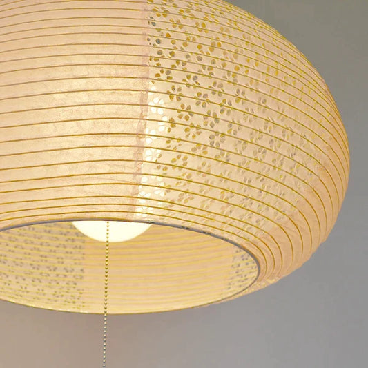 和紙ペンダントライト-和紙照明ペンダント-日本の和紙ランプ-和風ペンダントライト-手作り和紙照明-薄紙ペンダントライト-モダン和紙照明-和紙照明デザイン-伝統的な和紙照明-6畳用照明-2灯ペンダントライト-チェストナット-spn2-1018-雨だれピンク-小梅ピンク-電球別売