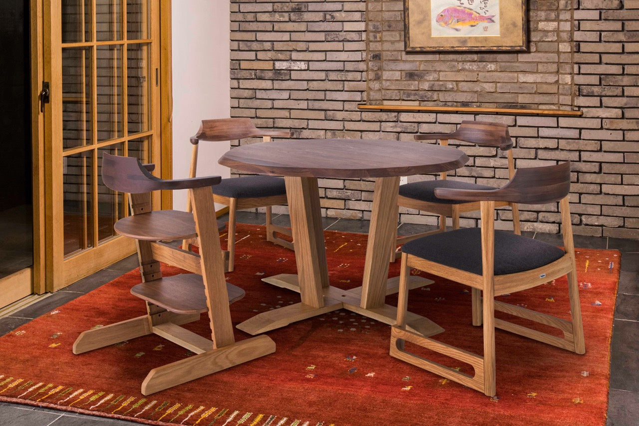 和室椅子テーブル_旅館家具_アームチェア, ダイニングチェア, チェア_くつろぎ-チェア3-walnut-H_八木研_ヤギケン_yagiken