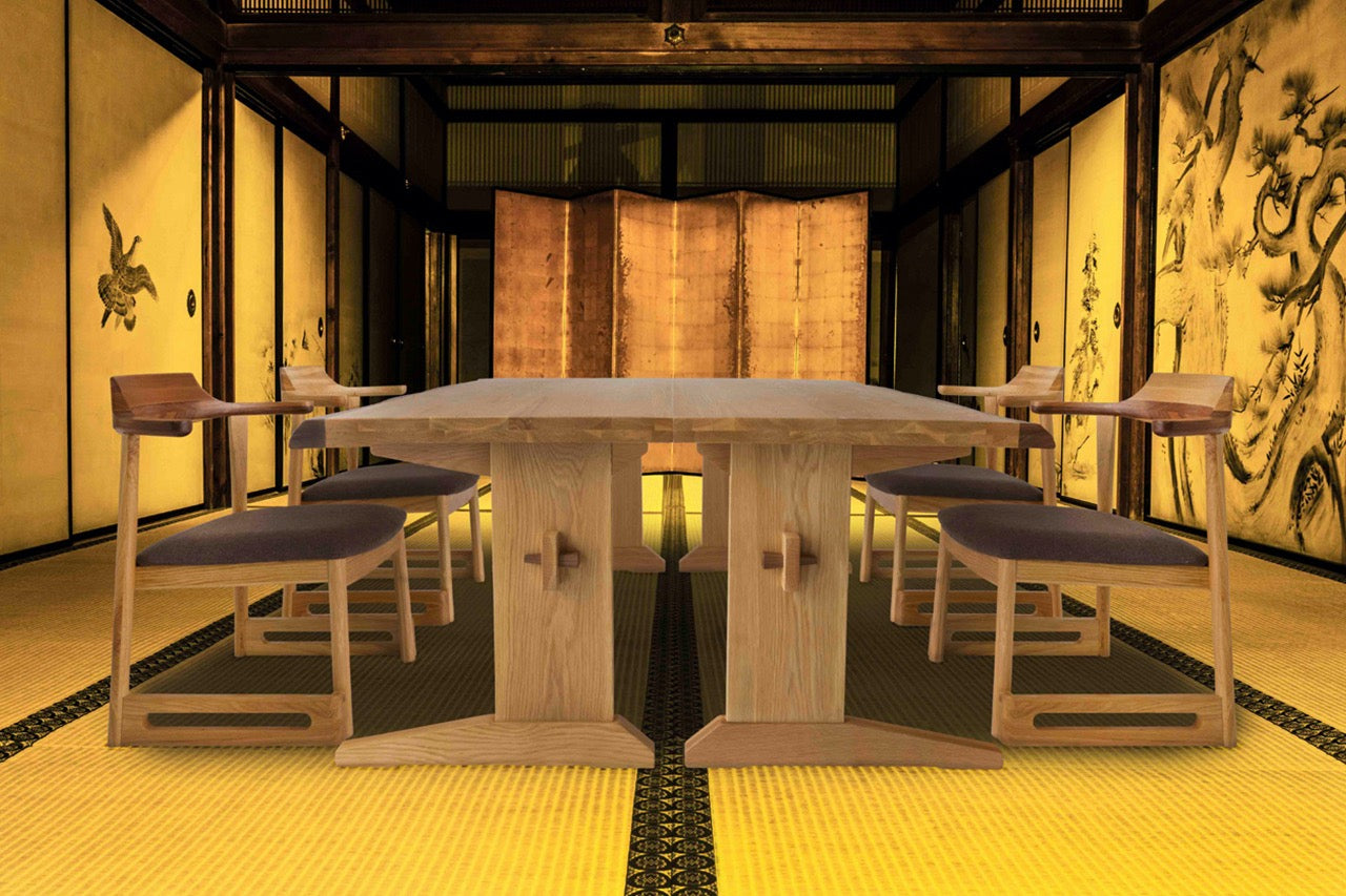 和室椅子テーブル_旅館家具_アームチェア, ダイニングチェア, チェア_くつろぎ-チェア3-walnut-H_八木研_ヤギケン_yagiken