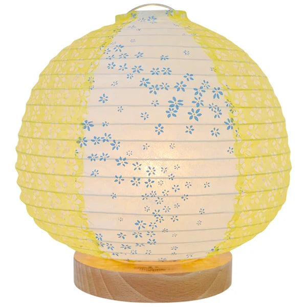 和紙テーブルライト 和紙照明テーブル 日本の和紙ライト 和風テーブルライト 手作り和紙照明 薄紙テーブルライト モダン和紙ライト 和紙ライトデザイン 伝統的な和紙照明 和風照明テーブルライト ピーチ SS-3020 花舞藍×小梅イエロー 白熱電球25W付属