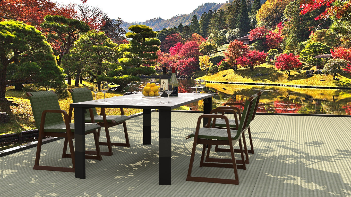 和室椅子テーブル_旅館家具_アームチェア, ダイニングチェア, チェア_飛鳥チェア3-400-ブラック_八木研_ヤギケン_yagiken