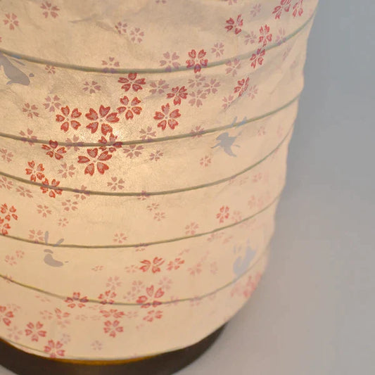 和紙テーブルライト 和紙照明テーブル 日本の和紙ライト 和風テーブルライト 手作り和紙照明 薄紙テーブルライト モダン和紙ライト 和紙ライトデザイン 伝統的な和紙照明 和風照明テーブルライト ステム B-33 花うさぎピンク 白熱電球25W付属