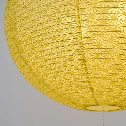 和紙ペンダントライト-和紙照明ペンダント-日本の和紙ランプ-和風ペンダントライト-手作り和紙照明-薄紙ペンダントライト-モダン和紙照明-和紙照明デザイン-伝統的な和紙照明-6畳用照明-二重提灯-2灯ペンダントライト-バド-spn2-1100-麻葉萌葱in麻葉白 電球別売