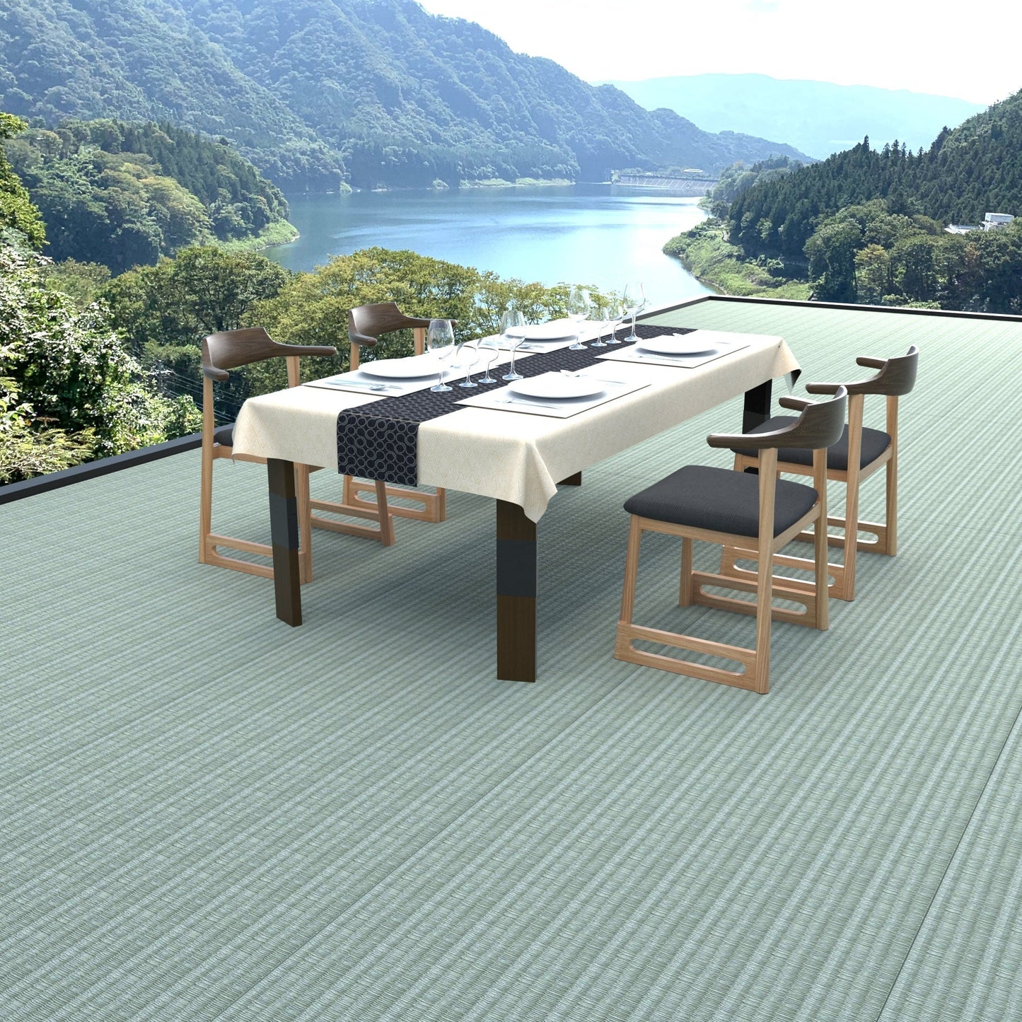 和室椅子テーブル_旅館家具_アームチェア, ダイニングチェア, チェア_くつろぎ-チェア3-walnut-H_八木研_ヤギケン_yagiken