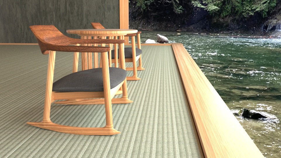 和室椅子テーブル_旅館家具_アームチェア, チェア, ロッキングチェア_くつろぎ-ロッキングチェアL_八木研_ヤギケン_yagiken