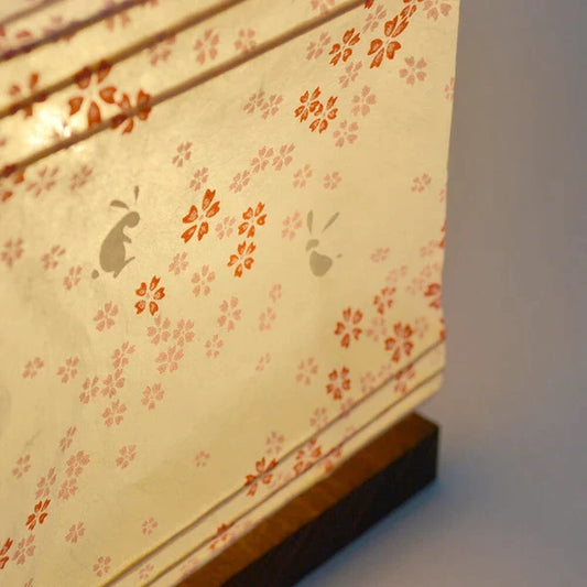 和紙テーブルライト 和紙照明テーブル 日本の和紙ライト 和風テーブルライト 手作り和紙照明 薄紙テーブルライト モダン和紙ライト 和紙ライトデザイン 伝統的な和紙照明 和風照明テーブルライト シュライン SS-3010 花うさぎピンク 白熱電球25W付属