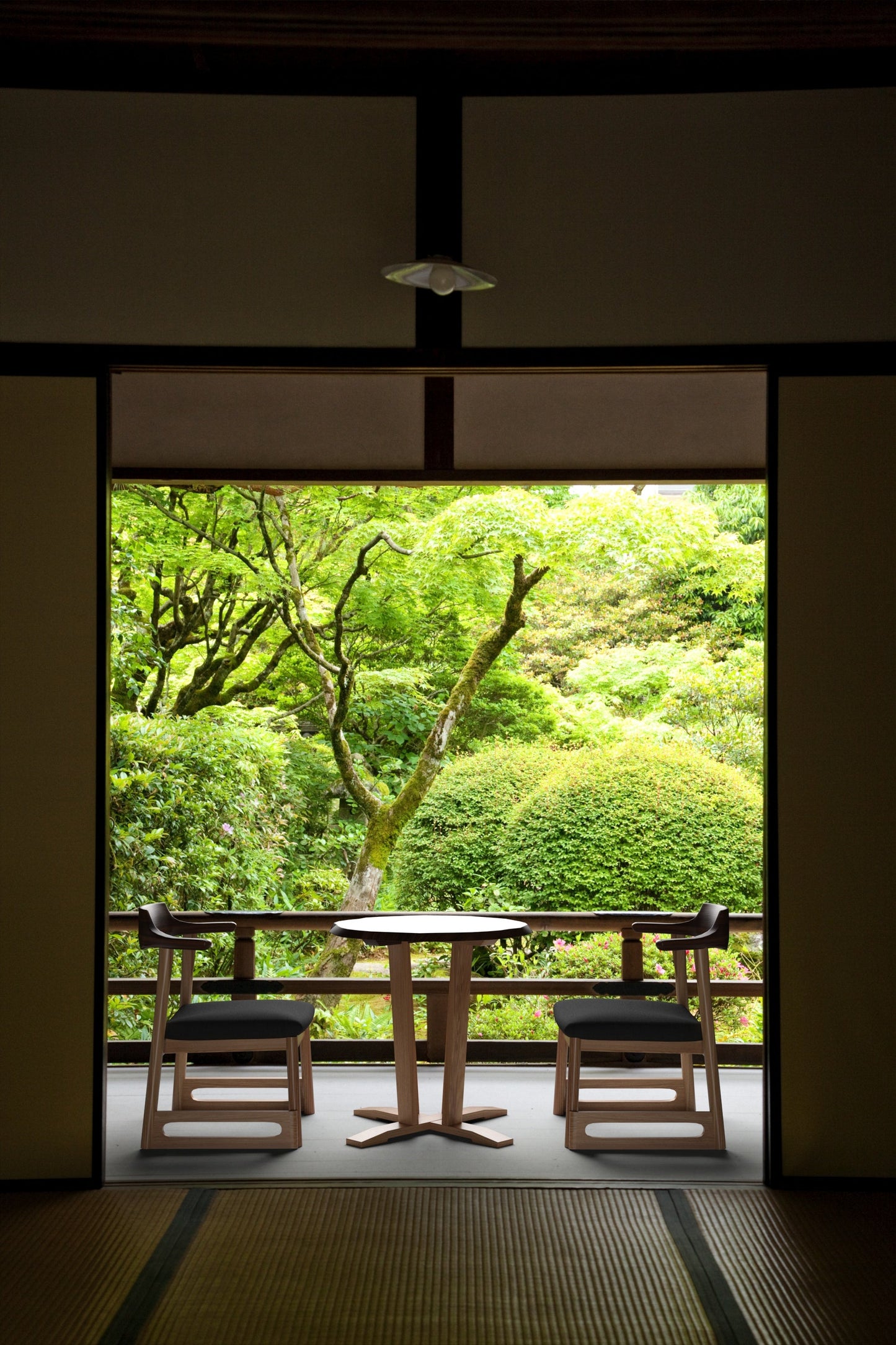 和室椅子テーブル_旅館家具_アームチェア, ダイニングチェア, チェア_くつろぎ-チェア3-walnut-L_八木研_ヤギケン_yagiken