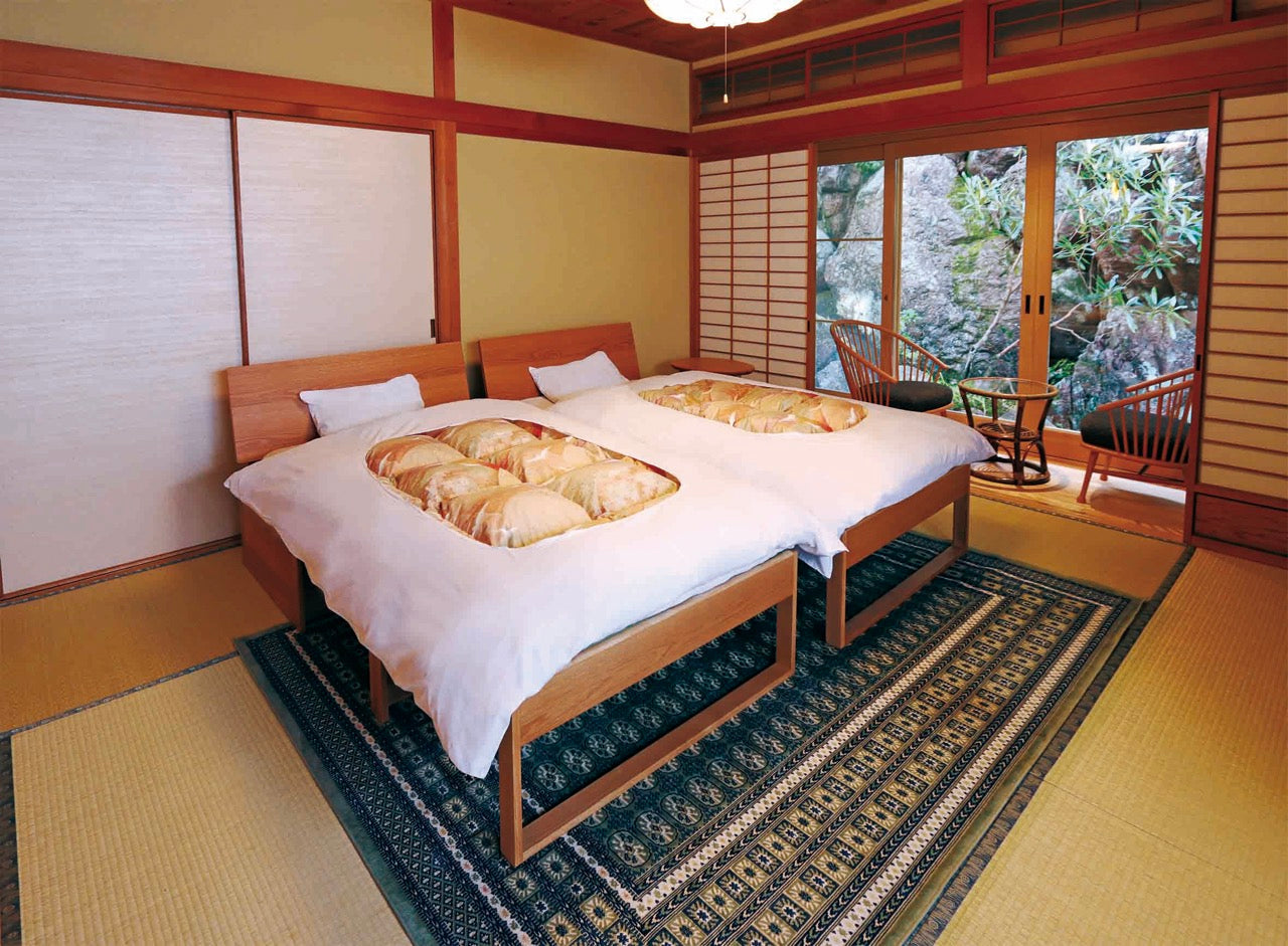 和室椅子テーブル_旅館家具_ソファベッド_くつろぎ-ソファベッド2-背板-NT色_八木研_ヤギケン_yagiken