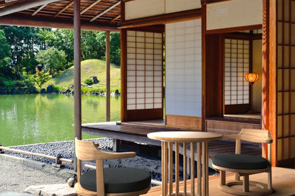 和室椅子テーブル_旅館家具_ダイニングチェア, チェア, ローチェア_まどか-和室低座椅子-φ500-NT色_八木研_ヤギケン_yagiken