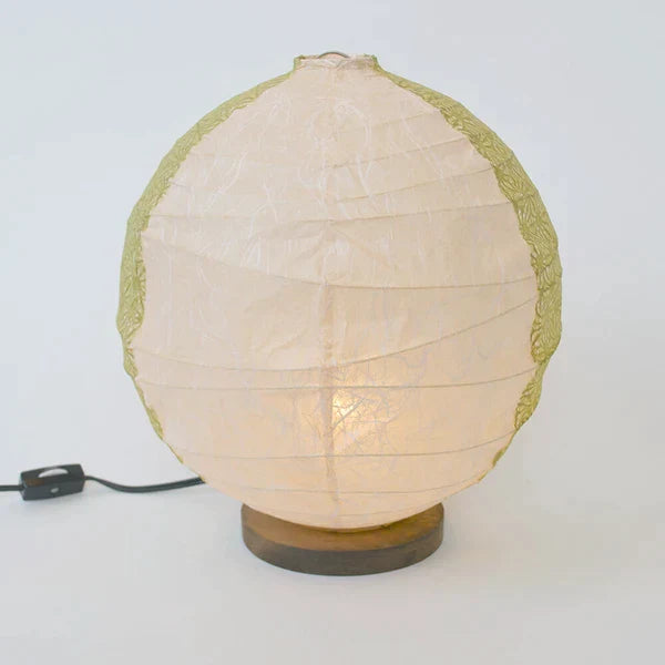和紙テーブルライト 和紙照明テーブル 日本の和紙ライト 和風テーブルライト 手作り和紙照明 薄紙テーブルライト モダン和紙ライト 和紙ライトデザイン 伝統的な和紙照明 和風照明テーブルライト グローブ B-25 雲龍ベージュ×麻葉萌葱（2面） 白熱電球25W付属