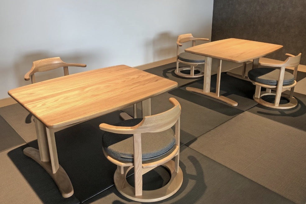 和室椅子テーブル_旅館家具_ダイニングチェア, チェア, ローチェア_まどか-和室低座椅子-φ450-NT色_八木研_ヤギケン_yagiken