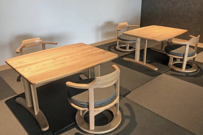 和室椅子テーブル_旅館家具_ダイニングチェア, チェア, ローチェア_まどか-和室低座椅子-φ450-NT色_八木研_ヤギケン_yagiken
