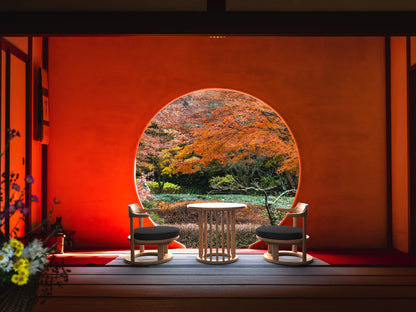 和室椅子テーブル_旅館家具_ダイニングチェア, チェア, ローチェア_まどか-和室低座椅子-φ500-NT色_八木研_ヤギケン_yagiken