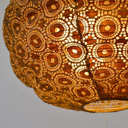 和紙ペンダントライト-和紙照明ペンダント-日本の和紙ランプ-和風ペンダントライト-手作り和紙照明-薄紙ペンダントライト-モダン和紙照明-和紙照明デザイン-伝統的な和紙照明-8畳用照明-3灯ペンダントライト-モコ SPN3-1069 sora BR 電球別売