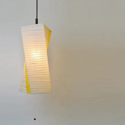 和紙ペンダントライト-和紙照明ペンダント-日本の和紙ランプ-和風ペンダントライト-手作り和紙照明-薄紙ペンダントライト-モダン和紙照明-和紙照明デザイン-伝統的な和紙照明-4畳用照明-1灯ペンダントライト-ツイスト-spn1-1004-楮紙茶-麻葉菜種-電球別売