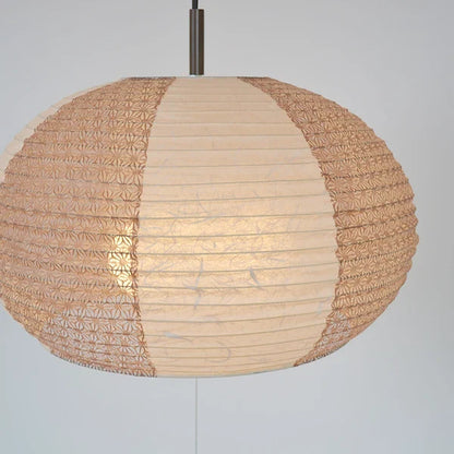 和紙ペンダントライト-和紙照明ペンダント-日本の和紙ランプ-和風ペンダントライト-手作り和紙照明-薄紙ペンダントライト-モダン和紙照明-和紙照明デザイン-伝統的な和紙照明-8畳用照明-3灯ペンダントライト-スウェル SPN3-1088 雲龍ベージュ×麻葉唐茶 電球別売