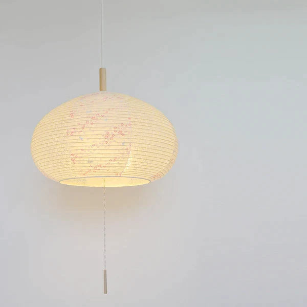 和紙ペンダントライト-和紙照明ペンダント-日本の和紙ランプ-和風ペンダントライト-手作り和紙照明-薄紙ペンダントライト-モダン和紙照明-和紙照明デザイン-伝統的な和紙照明-6畳用照明-2灯ペンダントライト-チェストナット-spn2-1018-花うさぎピンク-小梅白-電球別売