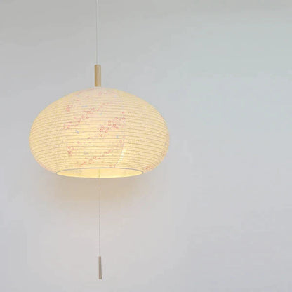 和紙ペンダントライト-和紙照明ペンダント-日本の和紙ランプ-和風ペンダントライト-手作り和紙照明-薄紙ペンダントライト-モダン和紙照明-和紙照明デザイン-伝統的な和紙照明-6畳用照明-2灯ペンダントライト-チェストナット-spn2-1018-花うさぎピンク-小梅白-電球別売