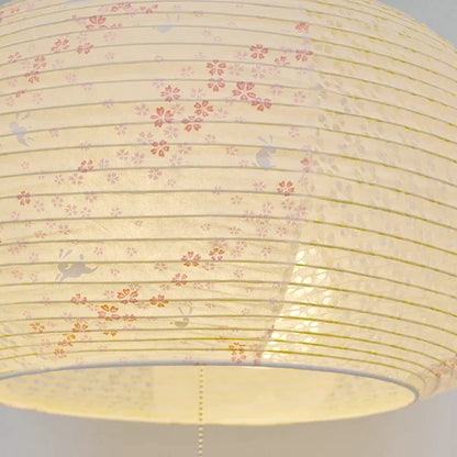 和紙ペンダントライト-和紙照明ペンダント-日本の和紙ランプ-和風ペンダントライト-手作り和紙照明-薄紙ペンダントライト-モダン和紙照明-和紙照明デザイン-伝統的な和紙照明-6畳用照明-2灯ペンダントライト-チェストナット-spn2-1018-花うさぎピンク-小梅白-電球別売