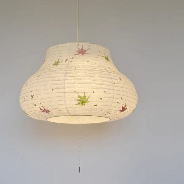 和紙ペンダントライト-和紙照明ペンダント-日本の和紙ランプ-和風ペンダントライト-手作り和紙照明-薄紙ペンダントライト-モダン和紙照明-和紙照明デザイン-伝統的な和紙照明-6畳用照明-2灯ペンダントライト-サラク-spn2-1108-もみじ-電球別売