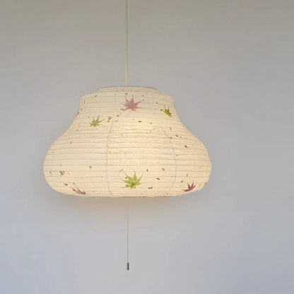 和紙ペンダントライト-和紙照明ペンダント-日本の和紙ランプ-和風ペンダントライト-手作り和紙照明-薄紙ペンダントライト-モダン和紙照明-和紙照明デザイン-伝統的な和紙照明-6畳用照明-2灯ペンダントライト-サラク-spn2-1108-もみじ-電球別売