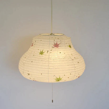和紙ペンダントライト-和紙照明ペンダント-日本の和紙ランプ-和風ペンダントライト-手作り和紙照明-薄紙ペンダントライト-モダン和紙照明-和紙照明デザイン-伝統的な和紙照明-6畳用照明-2灯ペンダントライト-サラク-spn2-1108-もみじ-電球別売