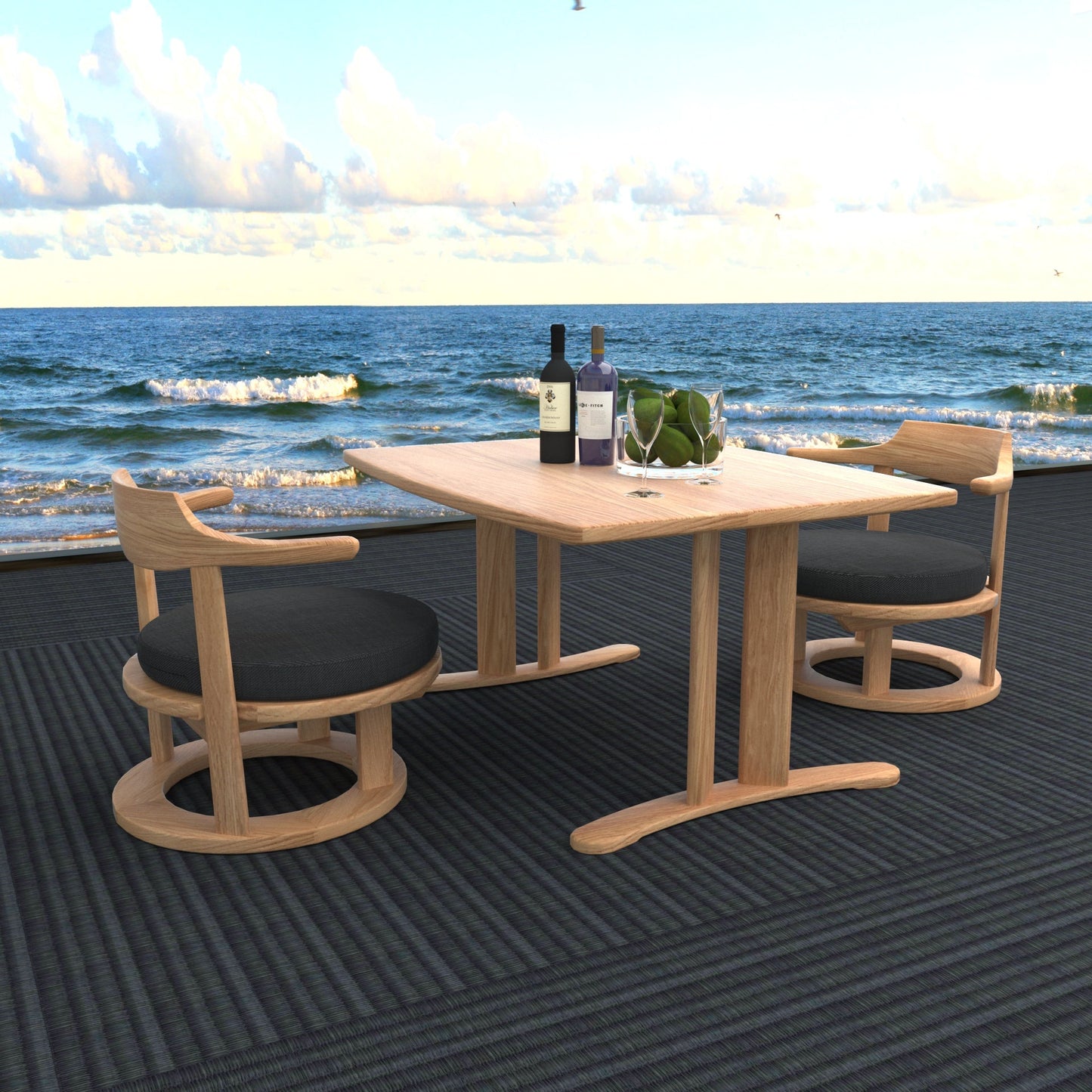 和室椅子テーブル_旅館家具_ダイニングチェア, チェア, ローチェア_まどか-和室低座椅子-φ500-DB色_八木研_ヤギケン_yagiken