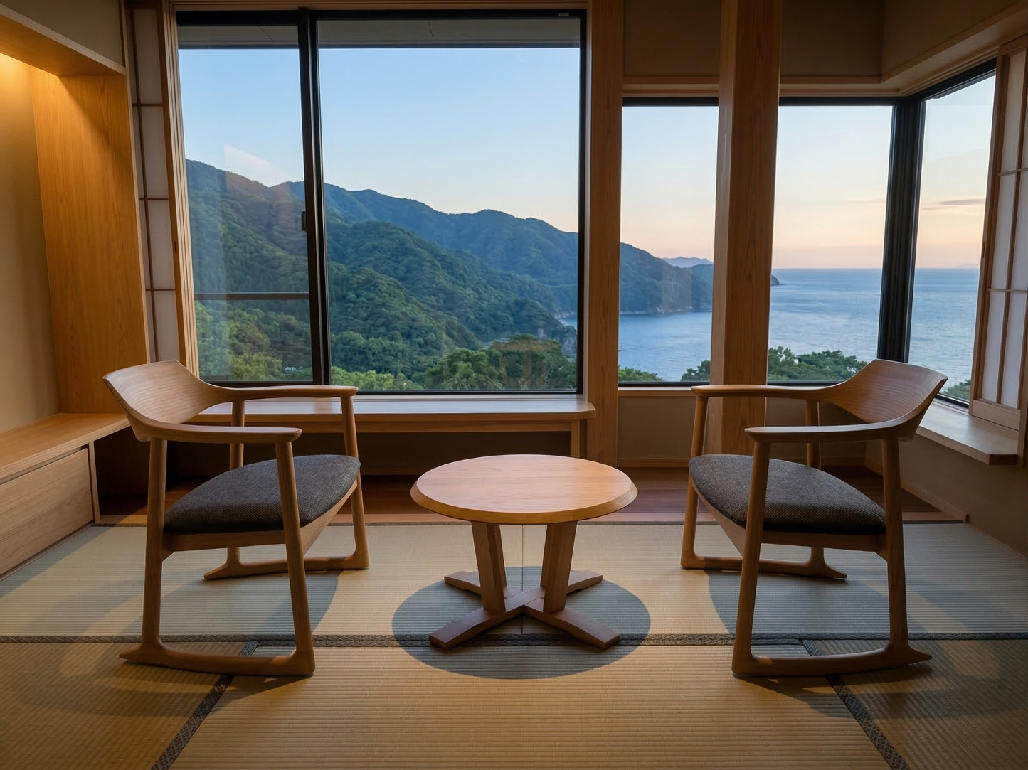 くつろぎ ラウンジチェア2 NT色｜和室椅子・ラウンジチェア・アームチェア・旅館家具