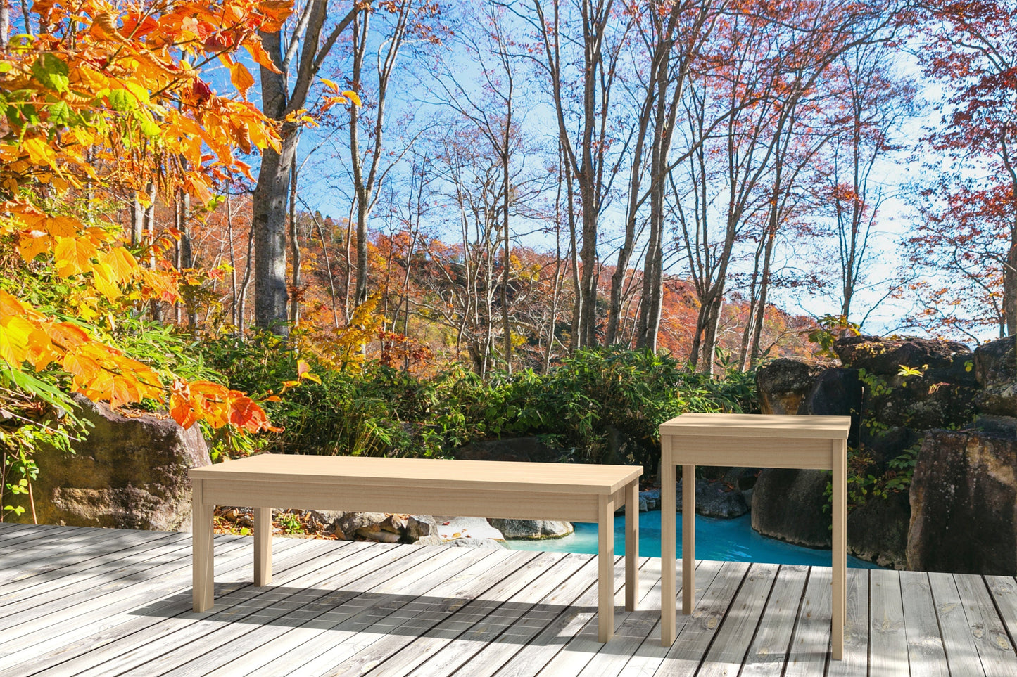 和室椅子テーブル_旅館家具_ベンチ_ひなた-ベンチ_八木研_ヤギケン_yagiken