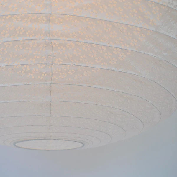 和紙ペンダントライト-和紙照明ペンダント-日本の和紙ランプ-和風ペンダントライト-手作り和紙照明-薄紙ペンダントライト-モダン和紙照明-和紙照明デザイン-伝統的な和紙照明-吹き抜け照明-大型和紙照明-二重提灯-3灯ペンダントライト-バド SPN3-1103 小梅白in小梅白 電球別売