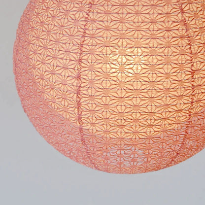 和紙ペンダントライト-和紙照明ペンダント-日本の和紙ランプ-和風ペンダントライト-手作り和紙照明-薄紙ペンダントライト-モダン和紙照明-和紙照明デザイン-伝統的な和紙照明-4畳用照明-二重提灯-1灯-ペンダントライト-バド-spn1-1101-麻葉梅紫in春雨白-電球別売