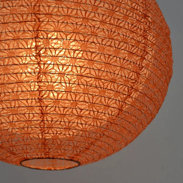 和紙ペンダントライト-和紙照明ペンダント-日本の和紙ランプ-和風ペンダントライト-手作り和紙照明-薄紙ペンダントライト-モダン和紙照明-和紙照明デザイン-伝統的な和紙照明-4畳用照明-二重提灯-1灯-ペンダントライト-バド-spn1-1101-麻葉梅紫in春雨白-電球別売