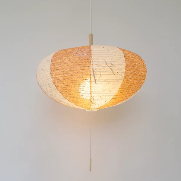 和紙ペンダントライト-和紙照明ペンダント-日本の和紙ランプ-和風ペンダントライト-手作り和紙照明-薄紙ペンダントライト-モダン和紙照明-和紙照明デザイン-伝統的な和紙照明-6畳用照明-2灯ペンダントライト-コマ SPN2-1017 黒雲龍×麻葉煉瓦 電球別売