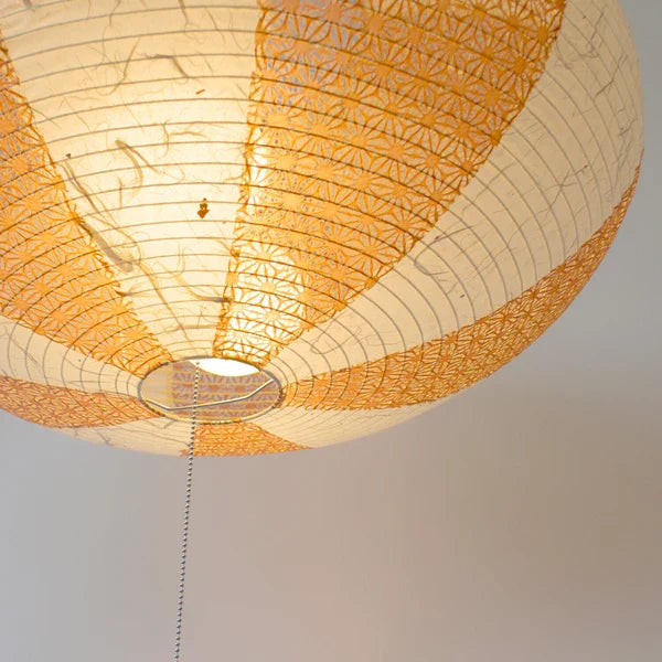 和紙ペンダントライト-和紙照明ペンダント-日本の和紙ランプ-和風ペンダントライト-手作り和紙照明-薄紙ペンダントライト-モダン和紙照明-和紙照明デザイン-伝統的な和紙照明-6畳用照明-2灯ペンダントライト-コマ SPN2-1017 黒雲龍×麻葉煉瓦 電球別売