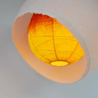 和紙ペンダントライト-和紙照明ペンダント-日本の和紙ランプ-和風ペンダントライト-手作り和紙照明-薄紙ペンダントライト-モダン和紙照明-和紙照明デザイン-伝統的な和紙照明-玄関照明-廊下照明-1灯ペンダントライト-月のあかり-PAN-450 電球別売