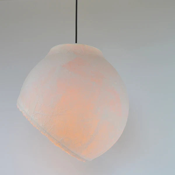 和紙ペンダントライト-和紙照明ペンダント-日本の和紙ランプ-和風ペンダントライト-手作り和紙照明-薄紙ペンダントライト-モダン和紙照明-和紙照明デザイン-伝統的な和紙照明-玄関照明-廊下照明-1灯ペンダントライト-月のあかり-PAN-450 電球別売