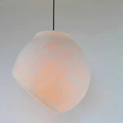 和紙ペンダントライト-和紙照明ペンダント-日本の和紙ランプ-和風ペンダントライト-手作り和紙照明-薄紙ペンダントライト-モダン和紙照明-和紙照明デザイン-伝統的な和紙照明-玄関照明-廊下照明-1灯ペンダントライト-月のあかり-PAN-450 電球別売