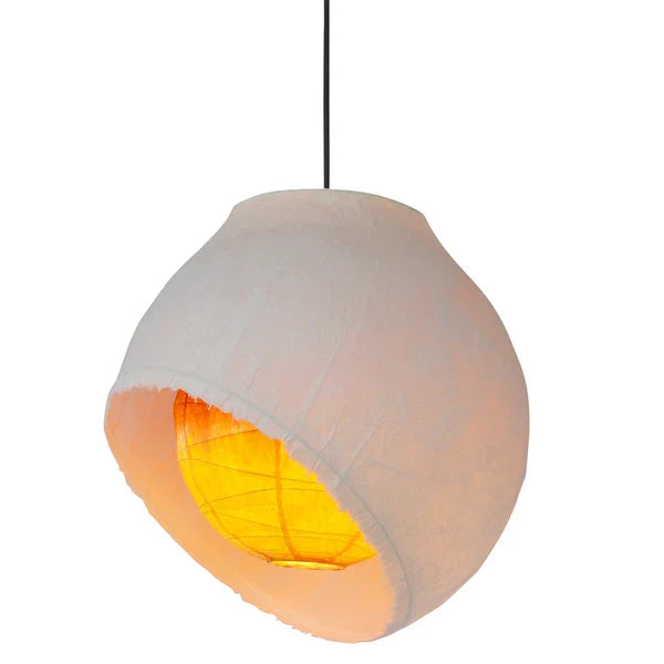 和紙ペンダントライト-和紙照明ペンダント-日本の和紙ランプ-和風ペンダントライト-手作り和紙照明-薄紙ペンダントライト-モダン和紙照明-和紙照明デザイン-伝統的な和紙照明-玄関照明-廊下照明-1灯ペンダントライト-月のあかり-PAN-450 電球別売