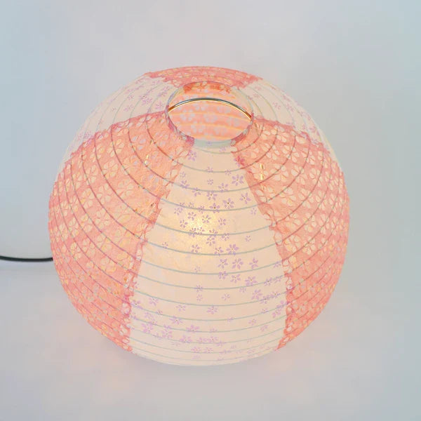 和紙テーブルライト 和紙照明テーブル 日本の和紙ライト 和風テーブルライト 手作り和紙照明 薄紙テーブルライト モダン和紙ライト 和紙ライトデザイン 伝統的な和紙照明 和風照明テーブルライト ピーチ SS-3020 花舞ピンク×小梅赤 白熱電球25W付属