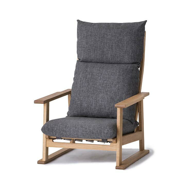 和室椅子テーブル_旅館家具_チェア, モーション機能, ラウンジ, リクライニングチェア, リラックスチェア, ローチェア, 低い椅子, 和室椅子, 宴会場, 広縁, 座面高さ34cm, 旅館客室用椅子, 旅館食堂用, 日本製, 無断階リクライニング, 畳用椅子, 高座椅子, 高齢者用_くつろぎ-リクライニングチェア2_八木研_ヤギケン_yagiken