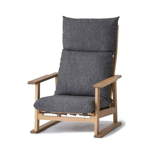 和室椅子テーブル_旅館家具_チェア, モーション機能, ラウンジ, リクライニングチェア, リラックスチェア, ローチェア, 低い椅子, 和室椅子, 宴会場, 広縁, 座面高さ34cm, 旅館客室用椅子, 旅館食堂用, 日本製, 無断階リクライニング, 畳用椅子, 高座椅子, 高齢者用_くつろぎ-リクライニングチェア2_八木研_ヤギケン_yagiken