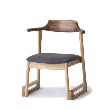 和室椅子テーブル_旅館家具_アームチェア, ダイニングチェア, チェア_くつろぎ-チェア3-walnut-L_八木研_ヤギケン_yagiken